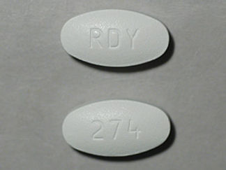 This is a Tablet imprinted with RDY on the front, 274 on the back.