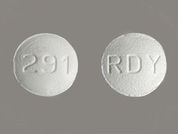 Sumatriptan Succinate: This is a Tablet imprinted with RDY on the front, 291 on the back.