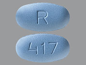 Amlodipine-Atorvastatin: This is a Tablet imprinted with R on the front, 417 on the back.