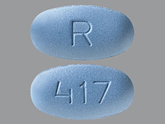 This is a Tablet imprinted with R on the front, 417 on the back.