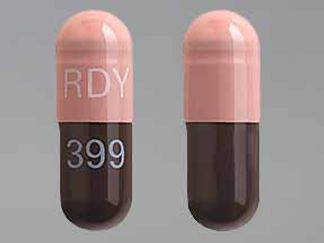 This is a Capsule Dr imprinted with RDY on the front, 399 on the back.