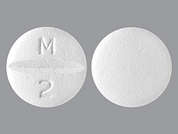 Metoprolol Succinate: This is a Tablet Er 24 Hr imprinted with M  2 on the front, nothing on the back.