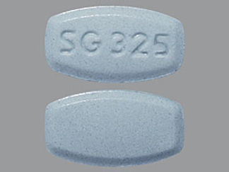 This is a Tablet imprinted with SG 325 on the front, nothing on the back.