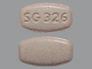 This is a Tablet imprinted with SG 326 on the front, nothing on the back.