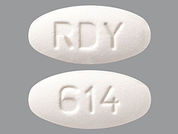 Pramipexole Er: This is a Tablet Er 24 Hr imprinted with RDY on the front, 614 on the back.