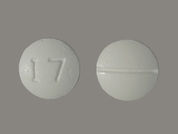 Meprobamate: This is a Tablet imprinted with I 7 on the front, nothing on the back.
