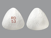 Sirolimus: Esto es un Tableta imprimido con RD  53 en la parte delantera, nada en la parte posterior, y es fabricado por None.