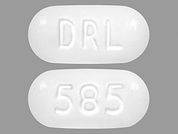 Ezetimibe-Simvastatin: Esto es un Tableta imprimido con DRL en la parte delantera, 585 en la parte posterior, y es fabricado por None.