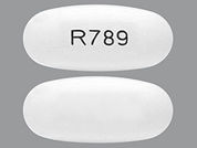 Sevelamer Carbonate: This is a Tablet imprinted with R789 on the front, nothing on the back.
