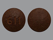 Phenazopyridine Hcl: This is a Tablet imprinted with 611 on the front, nothing on the back.