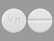 Methimazole: This is a Tablet imprinted with VM on the front, nothing on the back.