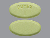 Bumetanide: This is a Tablet imprinted with BUMEX  1 on the front, nothing on the back.