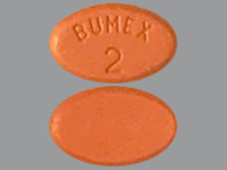 This is a Tablet imprinted with BUMEX 2 on the front, nothing on the back.