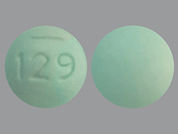 Diltiazem Hcl: This is a Tablet imprinted with logo and 129 on the front, nothing on the back.