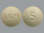 Dayvigo: This is a yellow round Tablet imprinted with 5 on the front, LEM on the back, and is manufactured by EISAI INC..