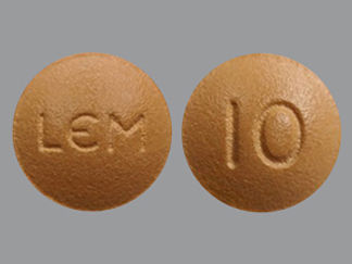 This is a Tablet imprinted with 10 on the front, LEM on the back.