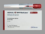 Gonal-F Rff Redi-Ject: This is a Pen Injector imprinted with nothing on the front, nothing on the back.