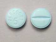 Percocet: This is a Tablet imprinted with PERCOCET  5 on the front, nothing on the back.