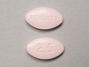 Percocet: This is a Tablet imprinted with 2.5 on the front, PERCOCET on the back.