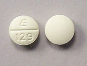 Bumetanide: This is a Tablet imprinted with E  129 on the front, nothing on the back.