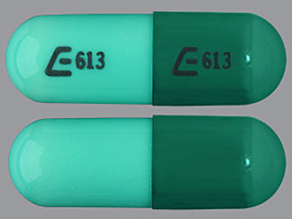 This is a Capsule imprinted with logo and 613 on the front, logo and 613 on the back.