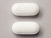 Sulfadiazine: This is a Tablet imprinted with E 757 on the front, nothing on the back.