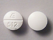Quinidine Sulfate: This is a Tablet imprinted with E  512 on the front, nothing on the back.