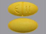 Sulindac: Esto es un Tableta amarillo oval imprimido con logo and 11 en la parte delantera, nada en la parte posterior, y es fabricado por EPIC PHARMA LLC.