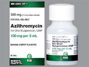 Azithromycin: This is a pink Suspension Reconstituted Oral imprinted with nothing on the front, nothing on the back, and is manufactured by EPIC PHARMA LLC.