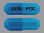 Nicardipine Hcl: This is a Capsule imprinted with E502 on the front, E502 on the back.