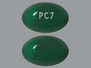 Vitamin D2: Esto es un Cápsula verde oval imprimido con PC7 en la parte delantera, nada en la parte posterior, y es fabricado por EPIC PHARMA LLC.