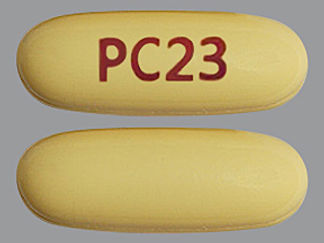 This is a Capsule imprinted with PC23 on the front, nothing on the back.