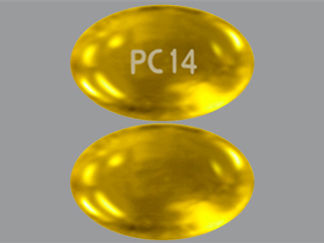 This is a Capsule imprinted with PC14 on the front, nothing on the back.