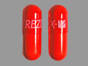 Apap-Caffeine-Dihydrocodeine: This is a Capsule imprinted with TREZIX and logo on the front, nothing on the back.