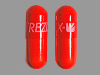This is a Capsule imprinted with TREZIX and logo on the front, nothing on the back.