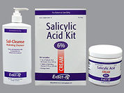 Salicylic Acid: This is a Kit Cleanser And Cream Er imprinted with nothing on the front, nothing on the back.