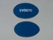 Vitafol-One: This is a Capsule imprinted with EV0070 on the front, nothing on the back.