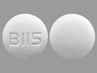 Esto es un Tableta Er 24 Hr imprimido con B115 en la parte delantera, nada en la parte posterior, y es fabricado por None.