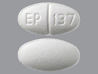 This is a Tablet imprinted with EP 137 on the front, nothing on the back.