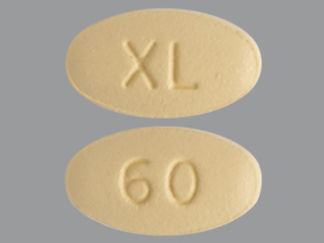 This is a Tablet imprinted with XL on the front, 60 on the back.