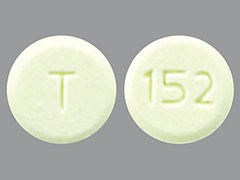 This is a Tablet imprinted with T on the front, 152 on the back.