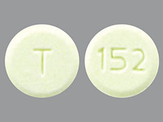 This is a Tablet imprinted with T on the front, 152 on the back.