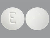 Benznidazole: This is a Tablet imprinted with E on the front, nothing on the back.