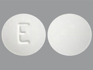 This is a Tablet imprinted with E on the front, nothing on the back.