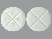 Benznidazole: This is a Tablet imprinted with E E E E on the front, nothing on the back.