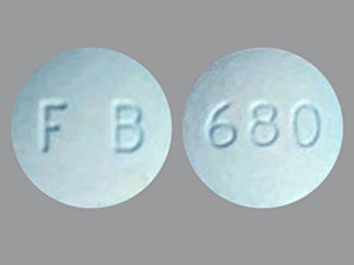 This is a Tablet imprinted with 680 on the front, F B on the back.