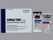 Zomacton: This is a Vial imprinted with nothing on the front, nothing on the back.