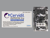 Cervidil: This is a Insert Er imprinted with nothing on the front, nothing on the back.