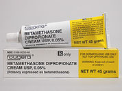 Betamethasone Dipropionate: This is a Cream imprinted with nothing on the front, nothing on the back.