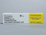 Nystatin W/Triamcinolone: This is a Ointment imprinted with nothing on the front, nothing on the back.